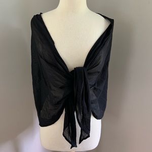 Eres Black Sheer Wrap/Sarong